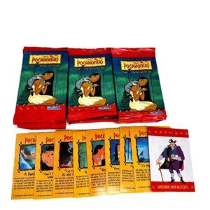 25 Vintage New Sealed Packs of Disney Pocahontas Cards From 1995